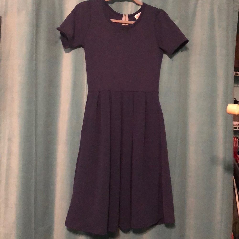 Purple LulaRoe dress with pockets